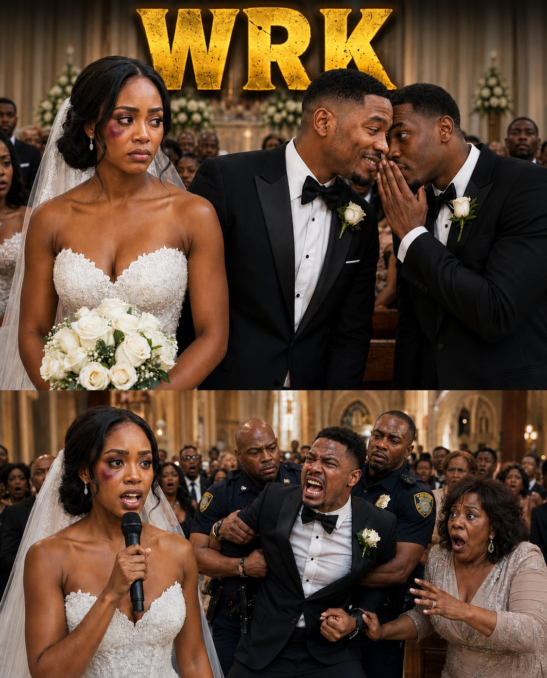 I walked into my own wedding with a black eye hidden under makeup, and the man waiting at the altar smirked like he owned me. Then I heard him whisper, “Let her learn her lesson.” So when the vows began, I took the microphone and said, “My future was never going to include silence.” The video started playing, the room went still, and in one brutal minute, everything shattered
