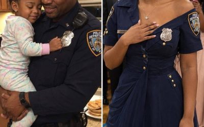My Daughter Made Her Prom Dress Out of Her Late Dad’s Uniform – When Her Mean Classmate Poured Punch on It, the Girl’s Mother Grabbed the Mic and Said Something That Froze the Whole Gym