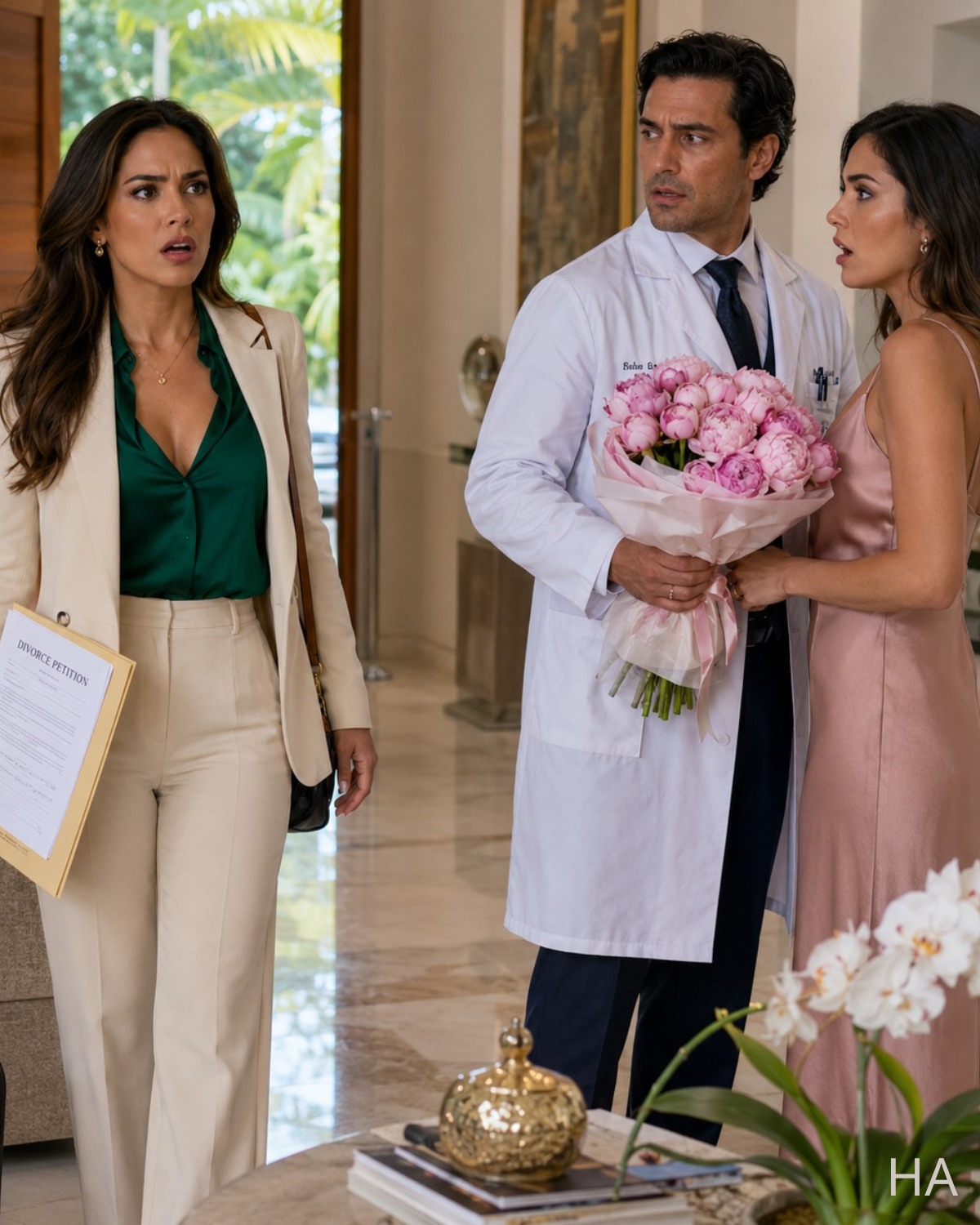 I Came Home One Day Early From A Luxury Wedding Expo And Saw My Doctor Husband Waiting At The Airport With My Favorite Flowers… For Another Woman