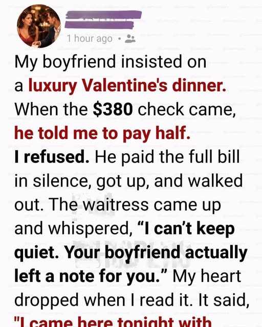 Cruel Valentine Dinner Test Reveals Why A Seven Year Romance Failed