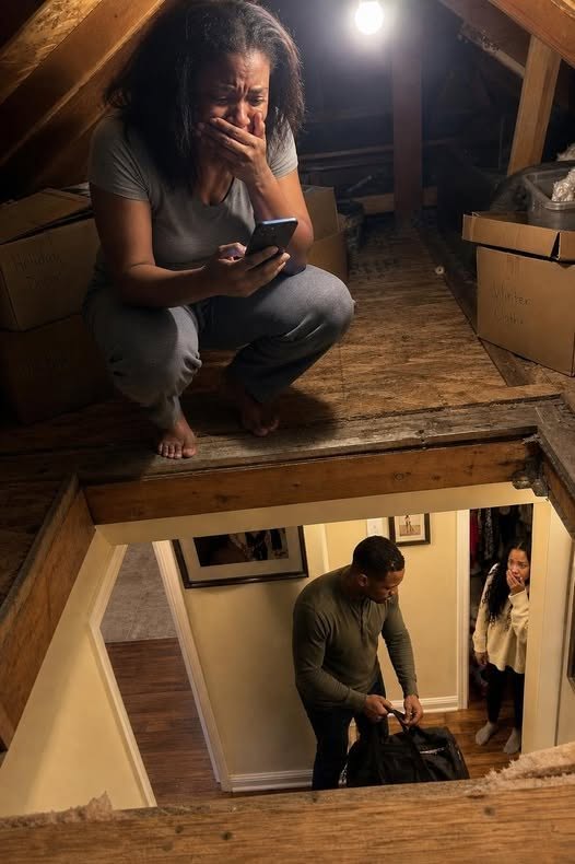 My sister called me at midnight and whispered, “Turn off every light. Go to the attic. Don’t tell your husband.” I thought she was losing her mind — until I looked through the floorboards….