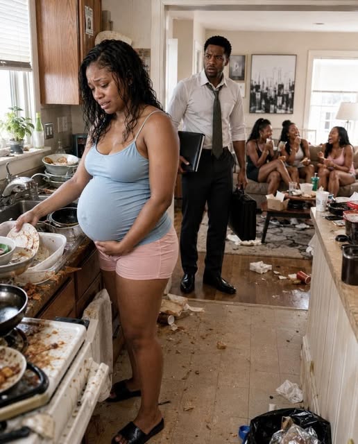 He came home at 10 P.M. and found his 8-MONTH PREGNANT WIFE WASHING DISHES ALONE while his family laughed in the living room … but after discovering they had THROWN AWAY HER MEDICATION, he looked at them and said, “Your comfortable life ends tonight” …