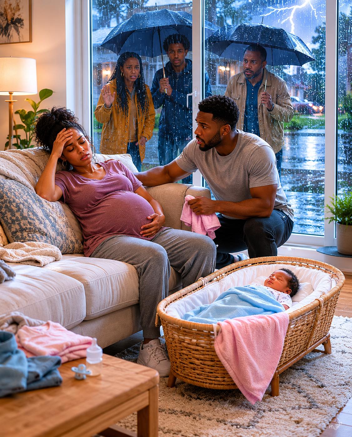 The woman, experiencing labor pains, called her husband. He, holding his mistress in one arm and his phone in the other, coldly replied, “If it’s a girl, I don’t want to raise her; she’ll only be a burden on the house… Go live with your parents!” Then he hung up.