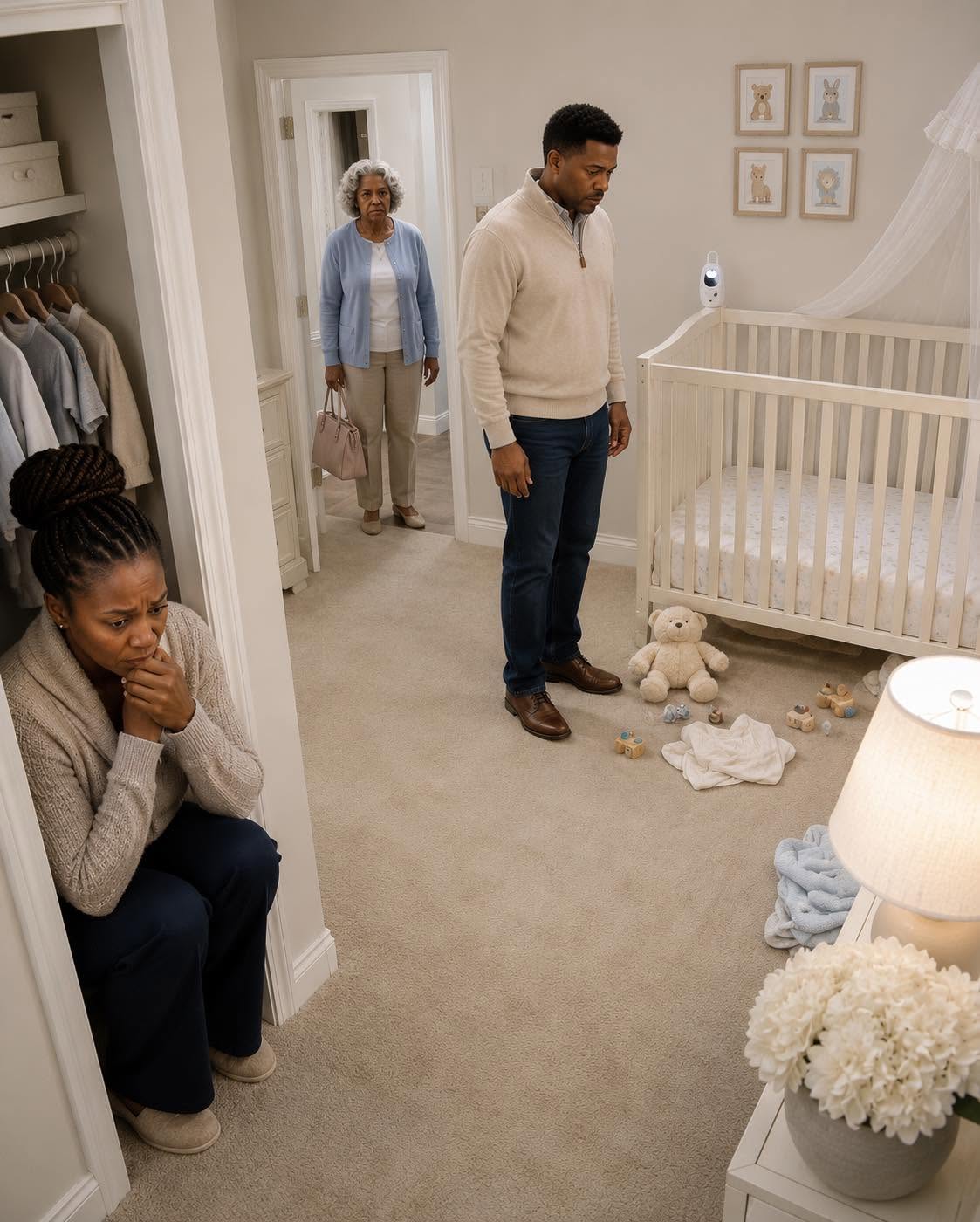 I hid 26 cameras to catch my lazy nanny, but at 3:00 a.m., I saw my husband enter the baby’s room wearing black gloves. The nanny wasn’t sleeping.
