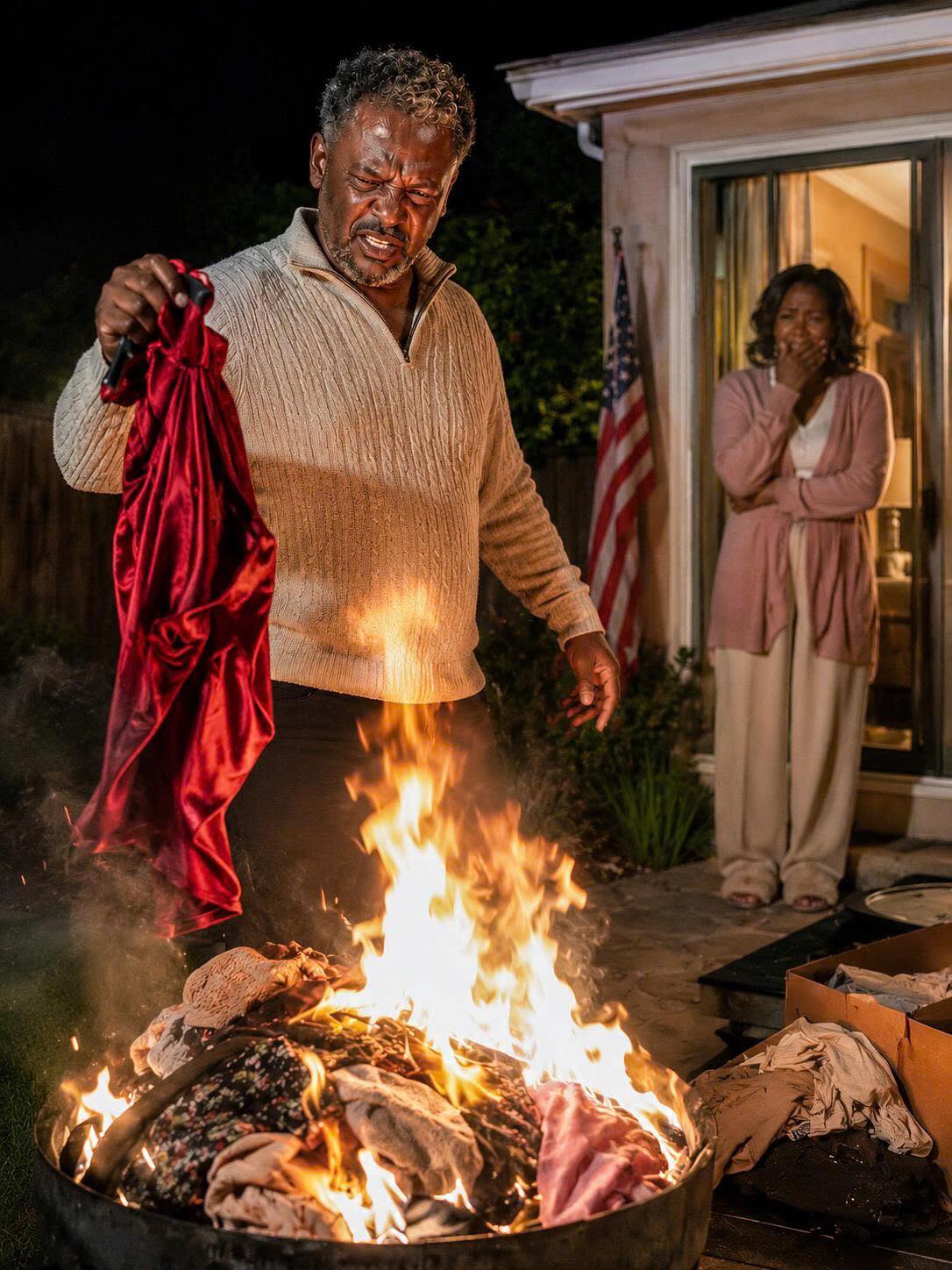 My Unfaithful Father Burned 30 Years of Mom’s Clothes to Leave Her with Nothing After She Filed for Divorce – But the Package That Arrived at His House the Next Day Had Him Begging for Her Mercy
