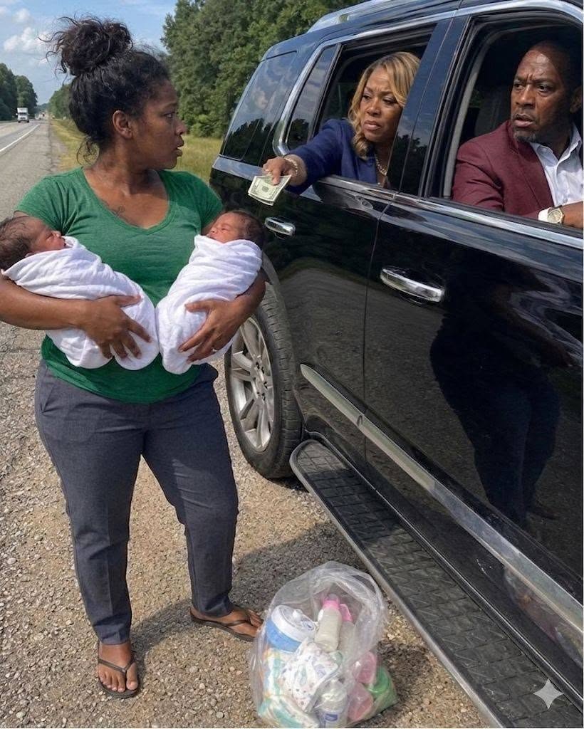 A divorced millionaire was driving his fiancée home when he unexpectedly saw his homeless ex-wife on the street.