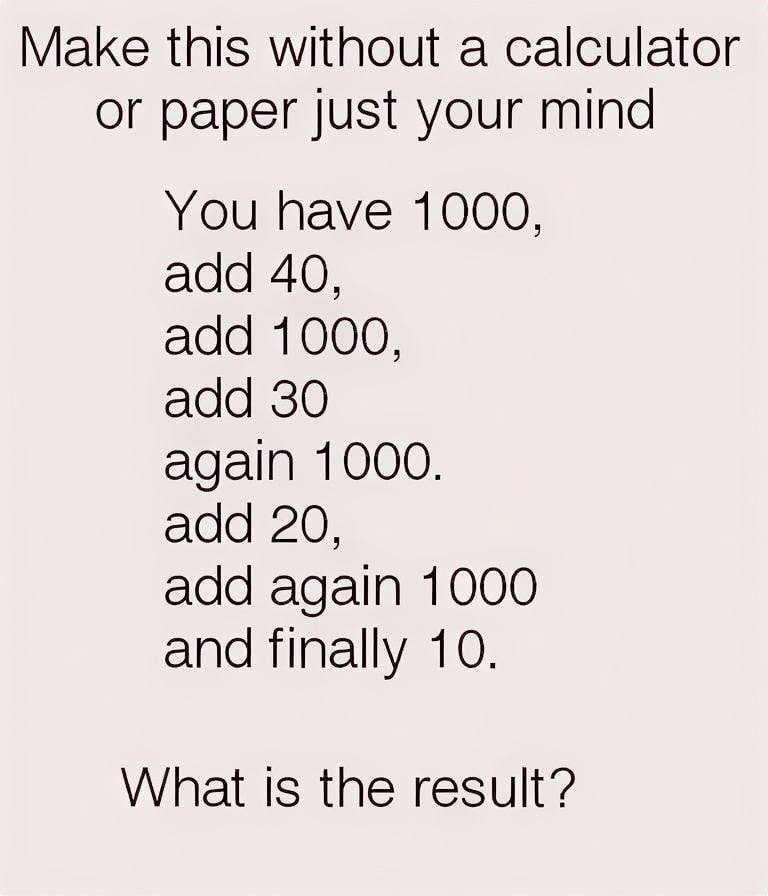 Make This Calculation Without a Calculator or Paper