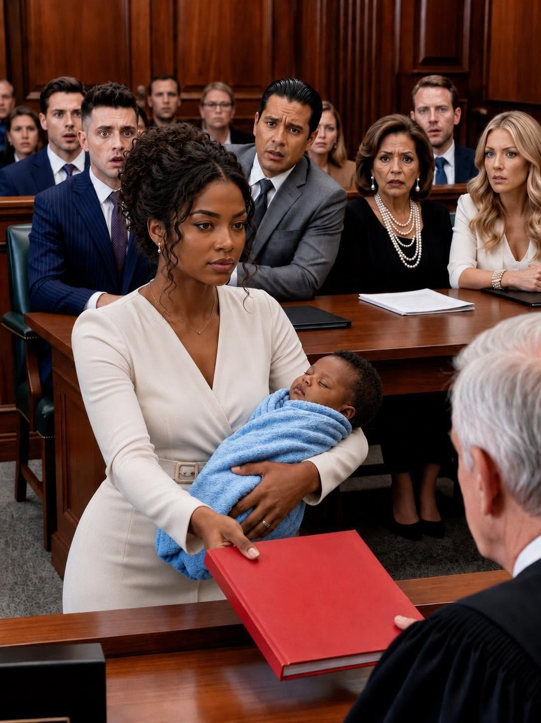 I walked into court holding my newborn son while my husband’s lawyer smiled like I was already defeated. 1