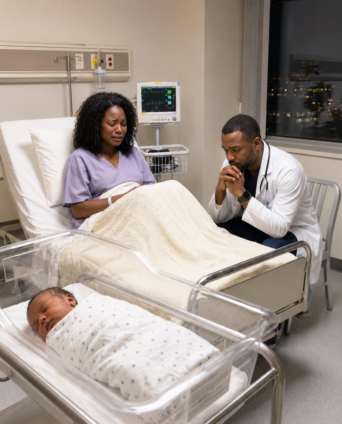 She came to the hospital to give birth, but the moment the doctor saw the baby, he broke down in tears.