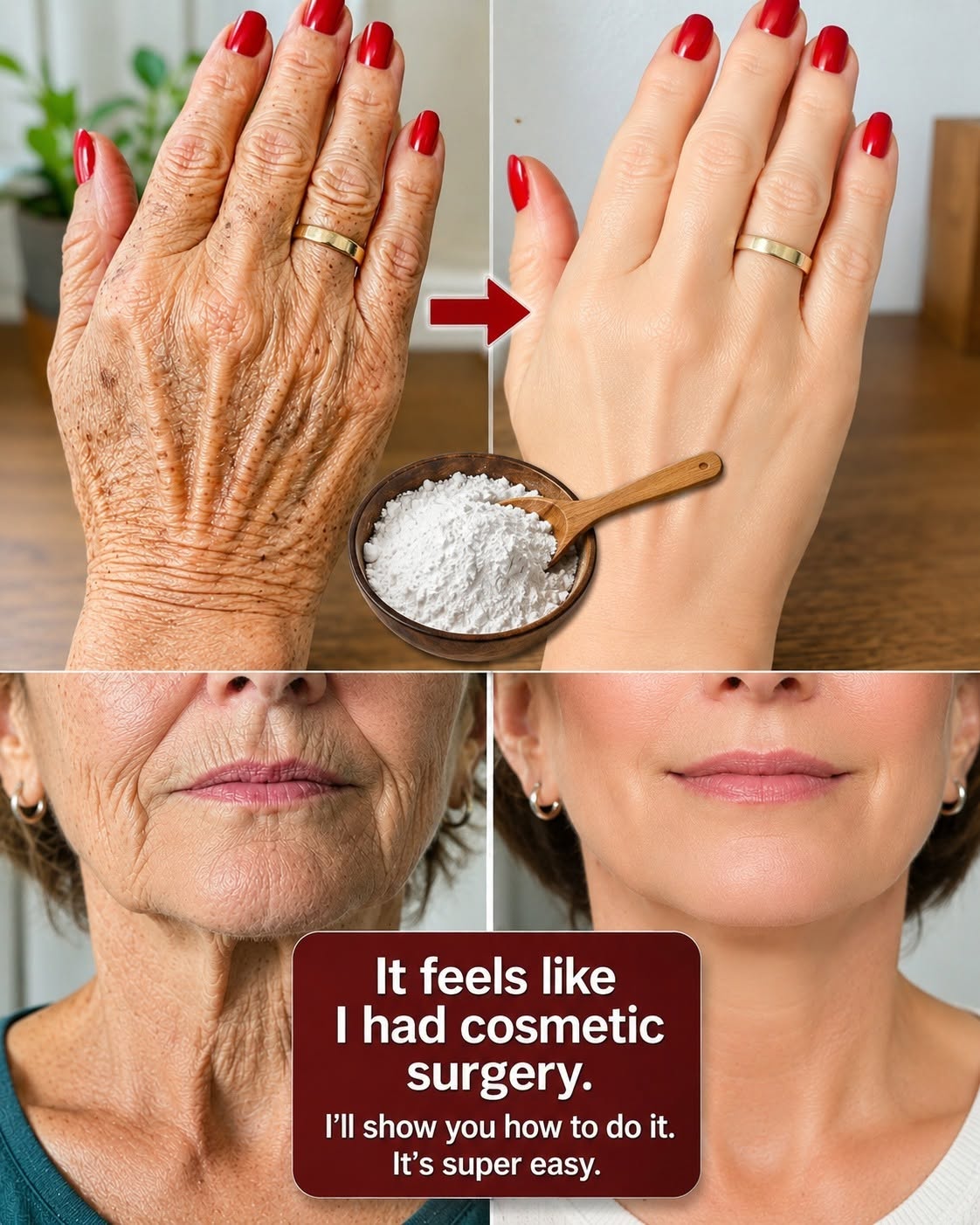 It looks like I had plastic surgery”: The home remedy used to improve the appearance of wrinkles and dark spots on hands and arms. T
