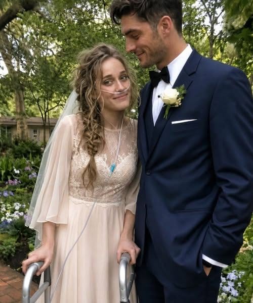 My fiancé left me after I was told I did not have much time left — so I hired a stranger to stand beside me at the altar as my last wish. For nearly a year, my fiancé had helped me plan the wedding I had dreamed about for most of my life. My father had already paid for everything: the venue, the flowers, the dress, and the catering for 120 guests. The invitations had been sent. Family members had booked their flights. My mother had even cried during my final dress fitting. Then my doctor said one word that changed everything. Terminal. I still remember sitting in that bright, freezing exam room, holding my fiancé’s hand so tightly my fingers ached. I thought he would squeeze back harder. I thought he would tell me we would face it together. But two days later, he stood in our kitchen with swollen red eyes and a suitcase waiting beside the door. “I’m sorry,” he said quietly. “I can’t do this.” At first, I thought he meant he could not handle the illness. Then I realized the truth. He meant he could not handle me. He walked away before the wedding. Before my condition became worse. Before loving me became difficult. Just like that, I was left with a wedding gown, a paid-off venue, a guest list full of people, and no man waiting for me at the altar. Maybe it was silly. Maybe it was pathetic. But I had spent years imagining that one perfect day. I cried until I had nothing left, and then one night, a strange thought came to me. The wedding did not have to disappear. I only needed someone to play the groom. So I opened my laptop and searched for local acting agencies. It felt desperate and humiliating, but I was running out of time, and there was nothing left for me to lose. I chose the cheapest actor available on my wedding date and sent him a message telling him the whole story. I expected him to ignore me. Or tell me no. Because really, what kind of person would agree to pretend to marry a dying woman? But the next morning, his reply appeared in my inbox. It was only one sentence, but it made my breath stop. “I’ll do it under ONE condition.” Full story in the first comment 👇