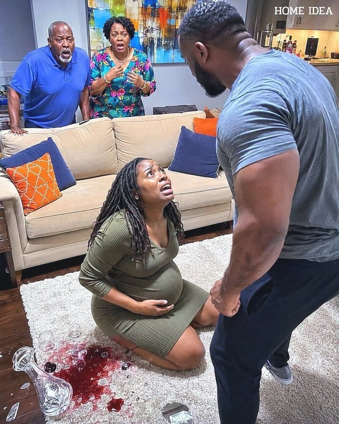 My husband beat me while I was pregnant and his parents laughed… but they didn’t know that a simple message would destroy everything.”