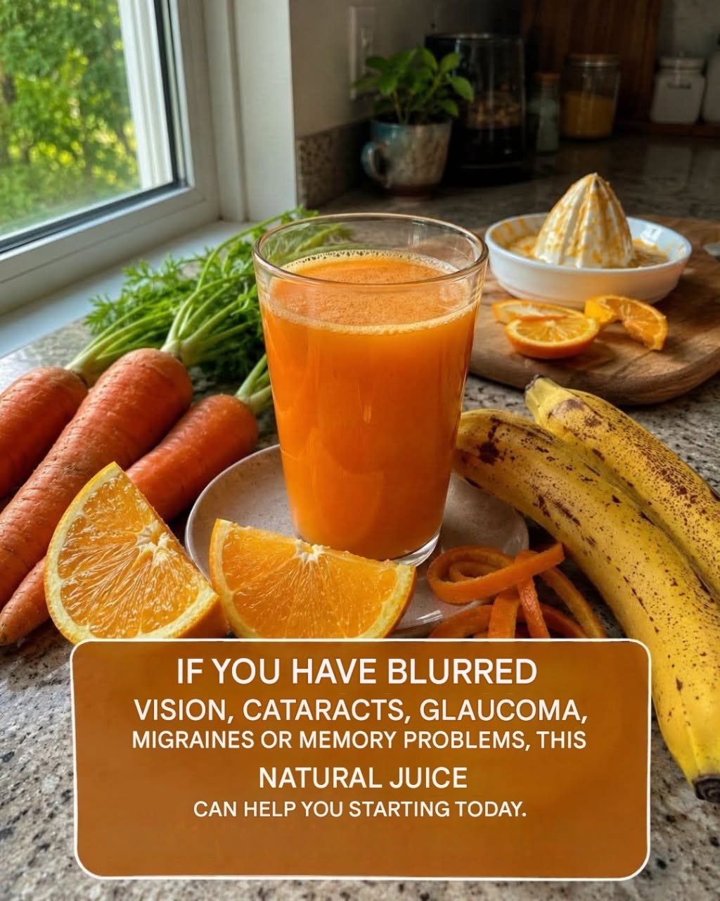Natural juice to improve vision and care for the eyes
