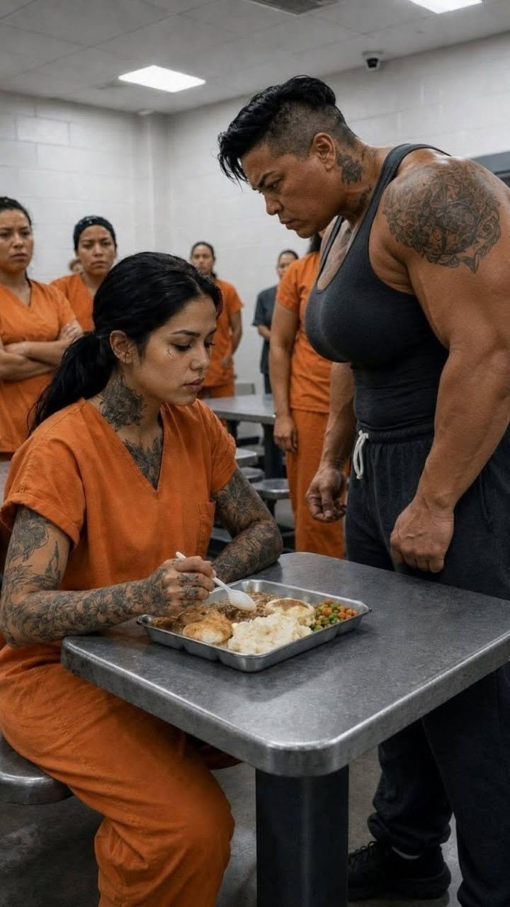 The most feared prison inmate decided to humiliate the newcomer, taking the food off her in front of all the inmates.
