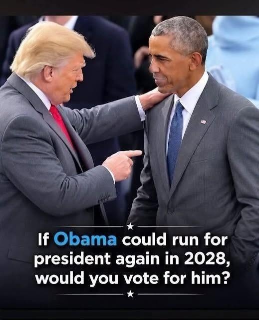 Obama could legally run for president again in 2028, would you vote for him?