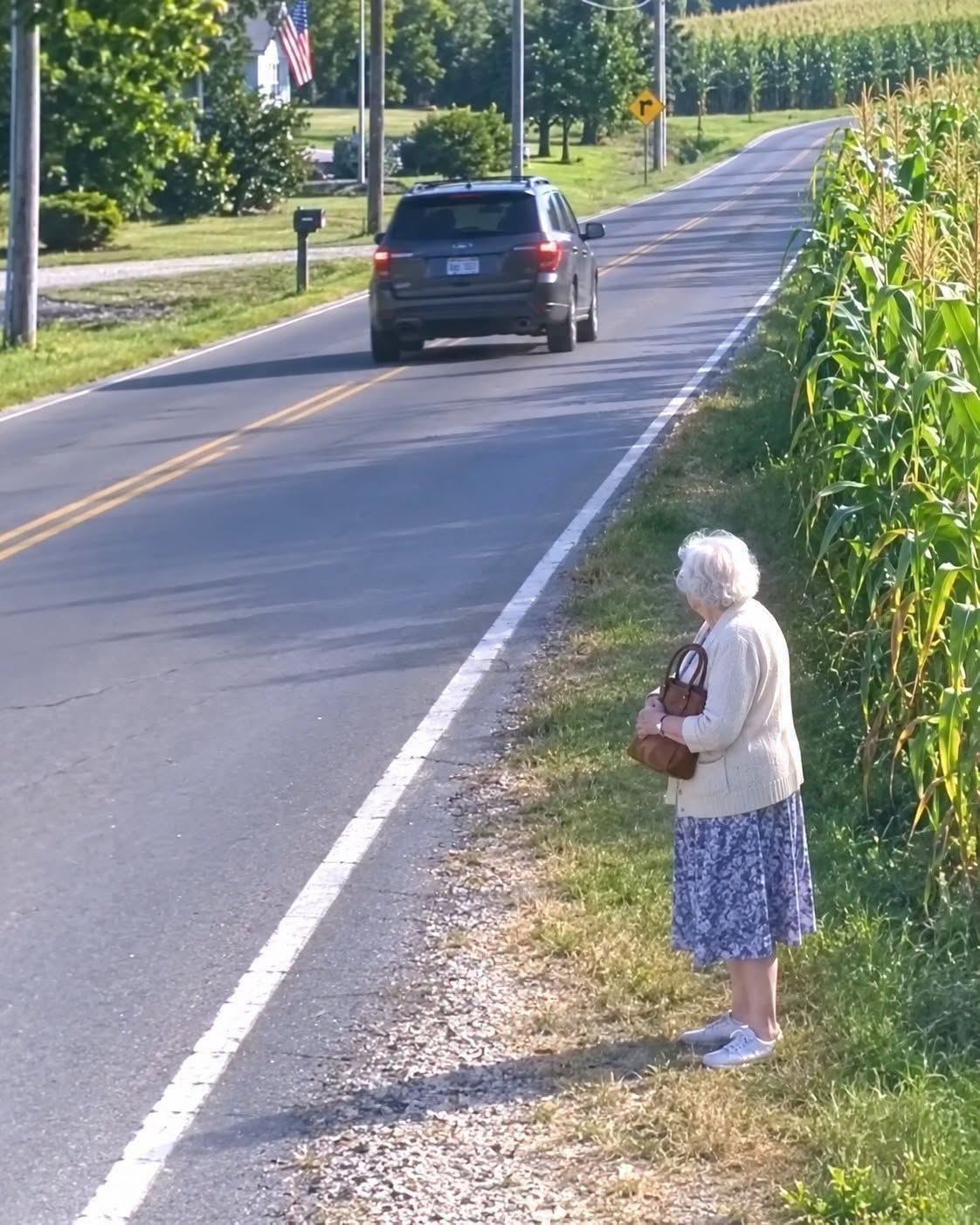 After we laid my husband to rest, my son drove me to a quiet road outside town and said, “This is where you get out